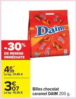Carrefour Billes chocolat caramel DAIM 200 g offre