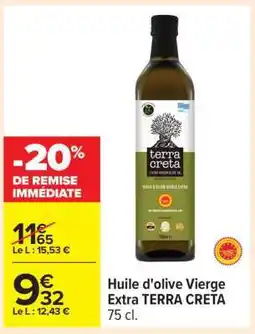 Carrefour Huile d'olive Vierge Extra TERRA CRETA offre
