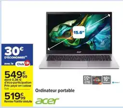 Carrefour Ordinateur portable Acer offre