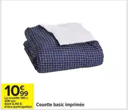 Carrefour Couette Basic imprimée offre