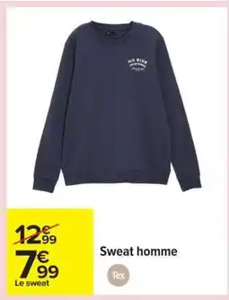 Carrefour Sweat homme offre