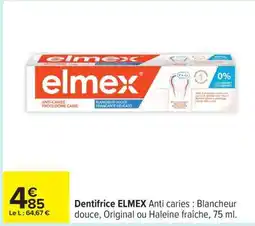 Carrefour Dentifrice ELMEX offre
