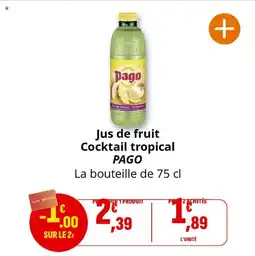 Coccimarket Jus de fruit cocktail tropical pago offre