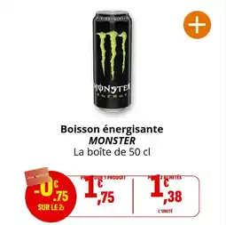 Coccimarket Boisson énergisante monster offre