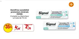 Coccimarket Dentifrice sensibilité protection minérale signal offre
