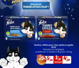 Coccimarket Tendres effilés pour chat adulte en gelée felix offre