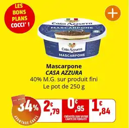 Coccinelle Express Mascarpone casa azzura offre