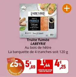 Coccinelle Express Truite fumée labeyrie offre