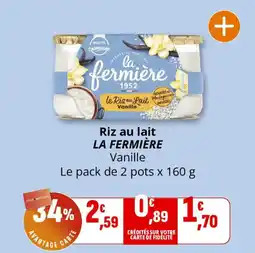Coccinelle Express Riz au lait la fermière offre