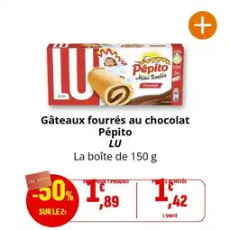 Coccinelle Express Gâteaux fourrés au chocolat pépito lu offre
