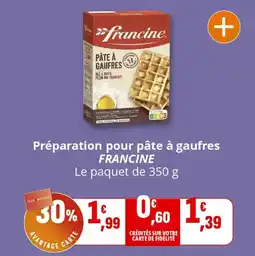 Coccinelle Express Préparation pour pâte à gaufres francine offre