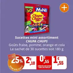 Coccinelle Express Sucettes mini assortiment chupa chups offre