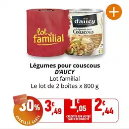 Coccinelle Express Légumes pour couscous d'aucy offre