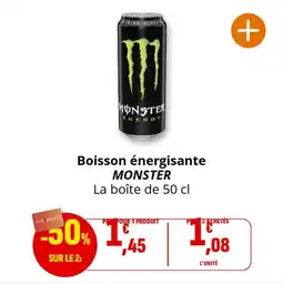 Coccinelle Express Boisson énergisante monster offre