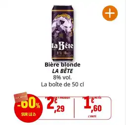 Coccinelle Express Bière blonde la bête offre