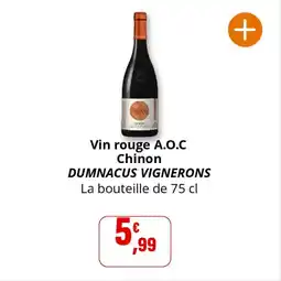 Coccinelle Express Vin rouge a.o.c chinon dumnacus vignerons offre