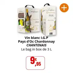 Coccinelle Express Vin blanc i.g.p pays d'oc chardonnay chantenais offre