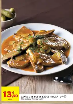 Intermarché Langue de boeuf sauce piquante offre
