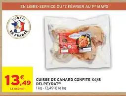 Intermarché Delpeyrat cuisse de canard confite x4/5 offre