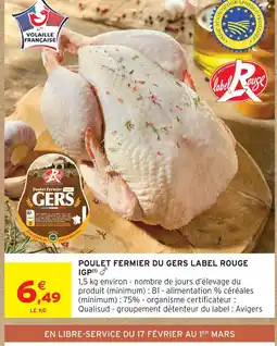 Intermarché Poulet fermier du gers igp offre