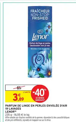 Intermarché Lenor parfum de linge en perles envolée d'air offre