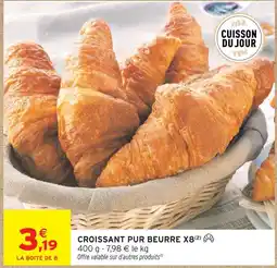 Intermarché Croissant pur beurre x8 offre