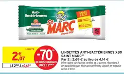 Intermarché Saint marc lingettes anti-bactériennes x80(b) offre