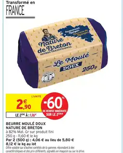 Intermarché Nature de breton beurre moulé doux offre