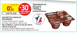 Intermarché Pâturages paturette chocolat offre