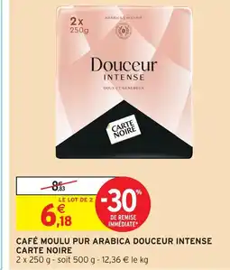 Intermarché Carte noire douceur intense café moulu pur arabica offre