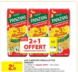 Intermarché Panzani les 3 minutes coquillettes offre