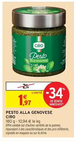 Intermarché Ciro pesto alla genovese offre