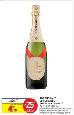Intermarché Emilie ackerman aop crémant de loire brut offre