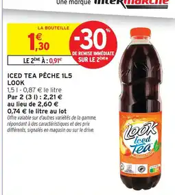 Intermarché Look iced tea pêche 1.5l offre