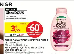 Intermarché Ultra doux shampooing vignes merveilleuses offre