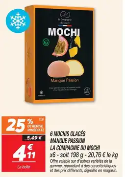 Netto La compagnie du mochi 6 mochis glacés mangue passion offre