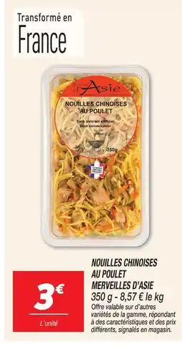 Netto Merveilles d'asie nouilles chinoises au poulet offre