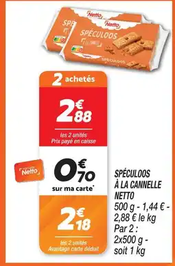 Netto Netto spéculoos à la cannelle offre