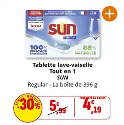 Coccinelle Express Tablette lave-vaiselle tout en 1 sun offre