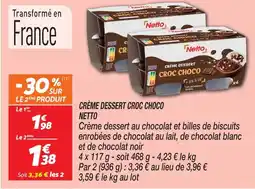 Netto Netto crème dessert croc choco offre