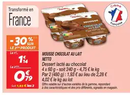 Netto Netto mousse chocolat au lait offre