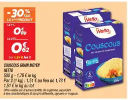 Netto Netto couscous grain moyen offre