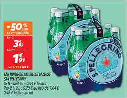 Netto San pellegrino eau minérale naturelle gazeuse offre