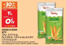 Netto Gressins au sésame offre