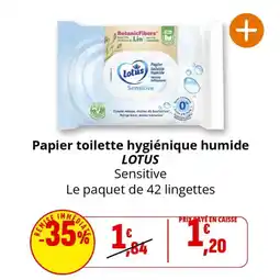 Coccinelle Express Papier toilette hygiénique humide lotus offre