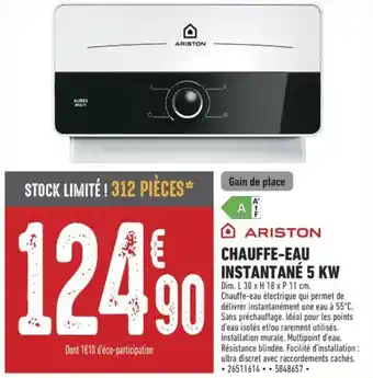 Ariston chauffe-eau instantané 5 kw
