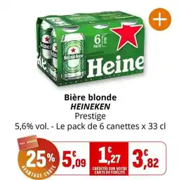 Coccinelle Supermarché Heineken - bière blonde offre