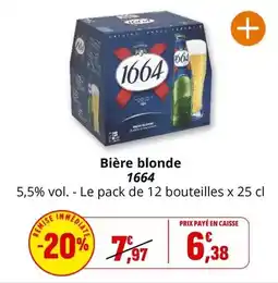 Coccinelle Supermarché 1664 - bière blonde offre