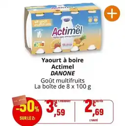 Coccinelle Supermarché Danone - yaourt à boire actimel offre