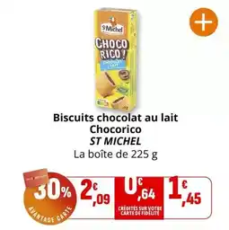 Coccinelle Supermarché St michel - biscuits chocolat au lait chocorico offre